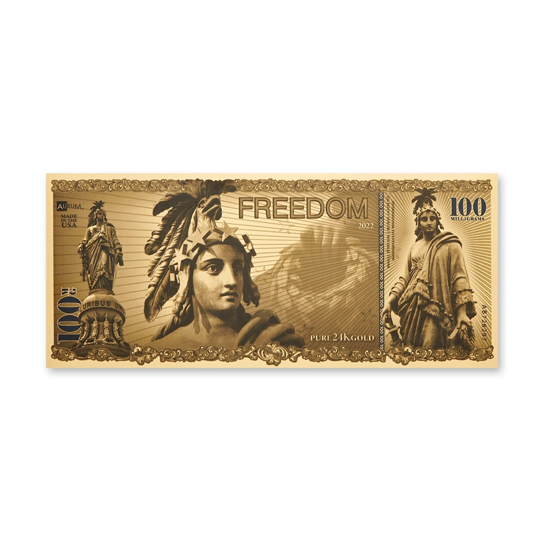 Freedom Aurum® 24k Gold Bill 100mg - Any Year