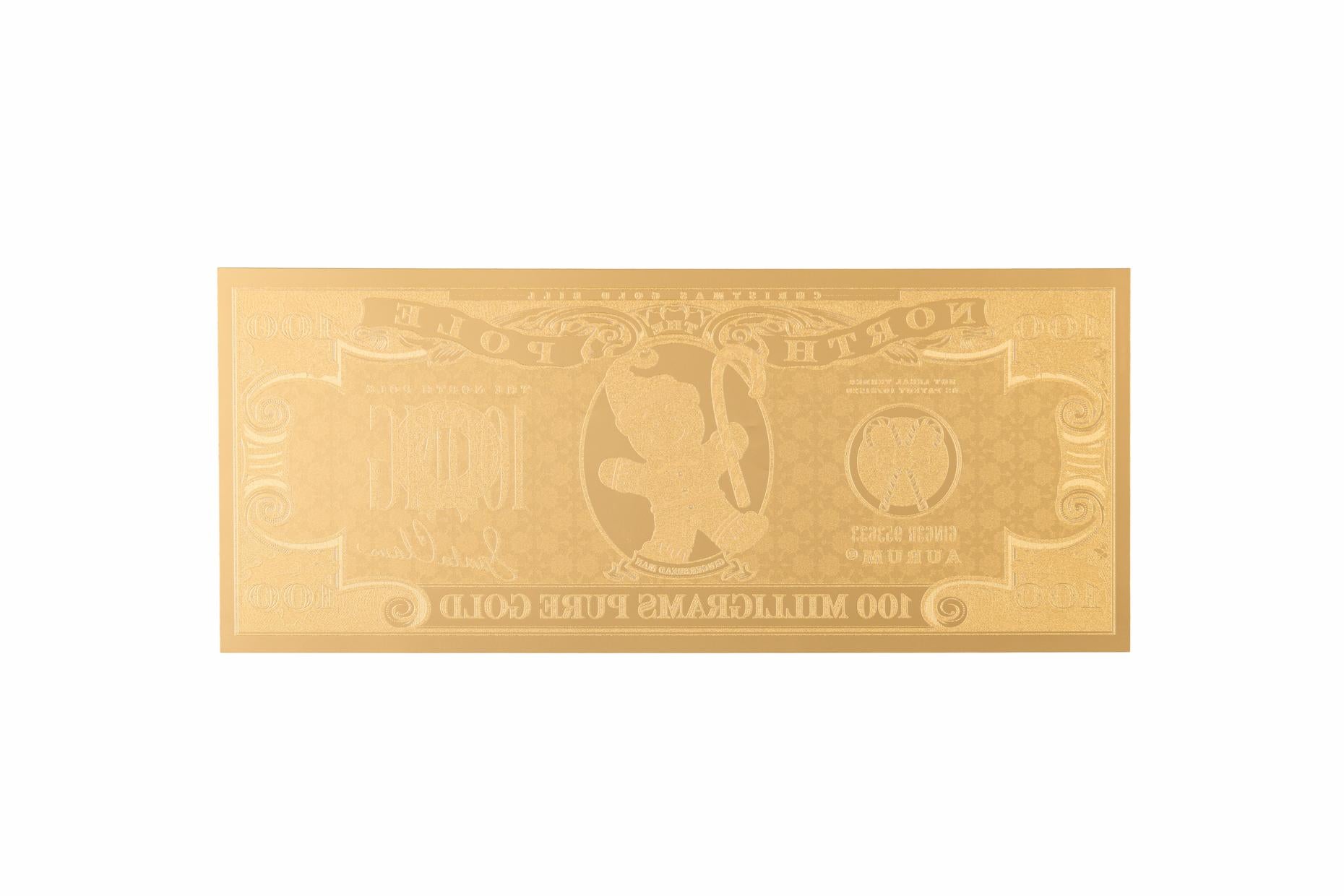 Gingerbread Man Aurum® 1/10th Gram 24k Gold Bill