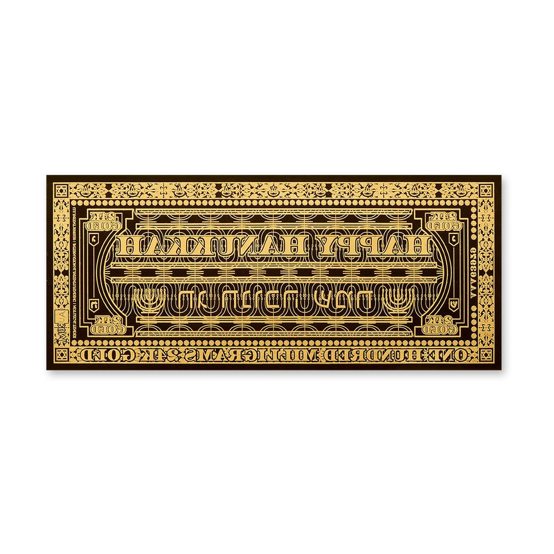 Hanukkah Blue Aurum® 24k 100mg Gold Note