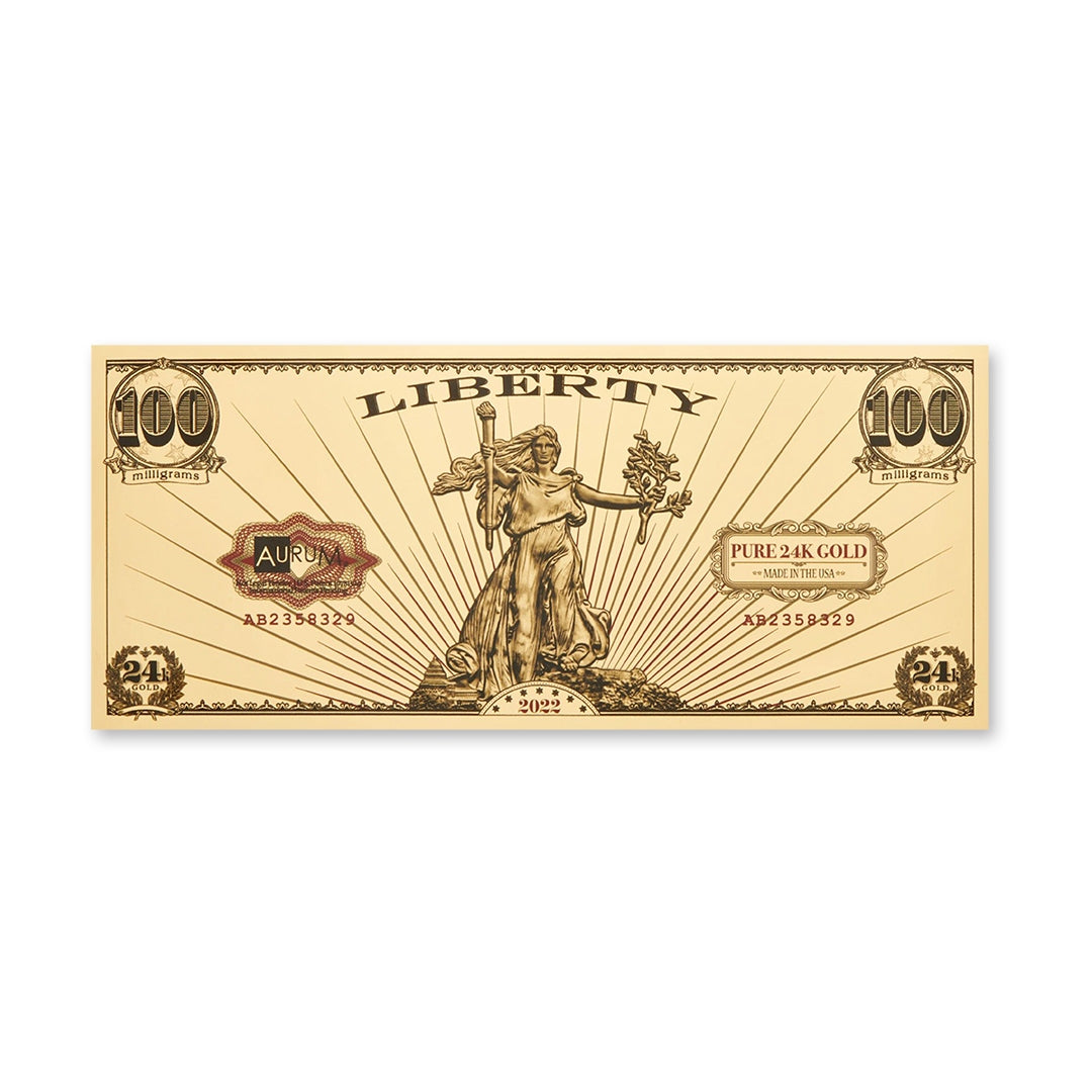 St. Gaudens' Liberty Aurum® 24k Gold Bill - Any Year