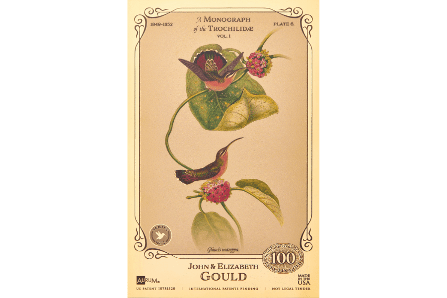 Hummingbirds Mazzeppas Aurum 100mg 24k gold collectible card