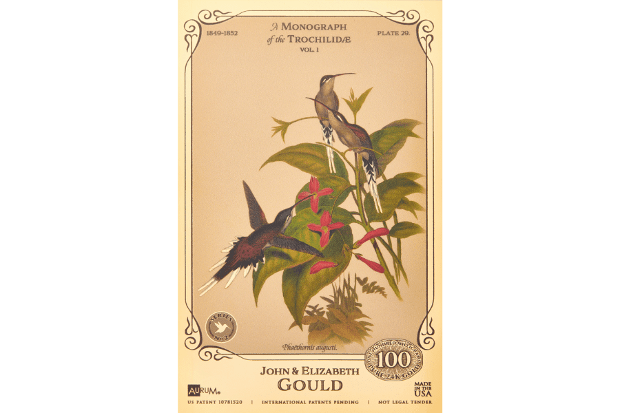 Hummingbirds Salles Hermit Aurum 100mg 24k gold collectible card