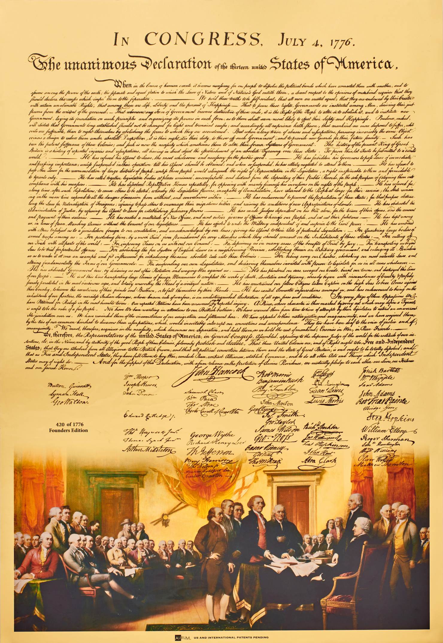 The Second Continental Congress Declaration of Independence