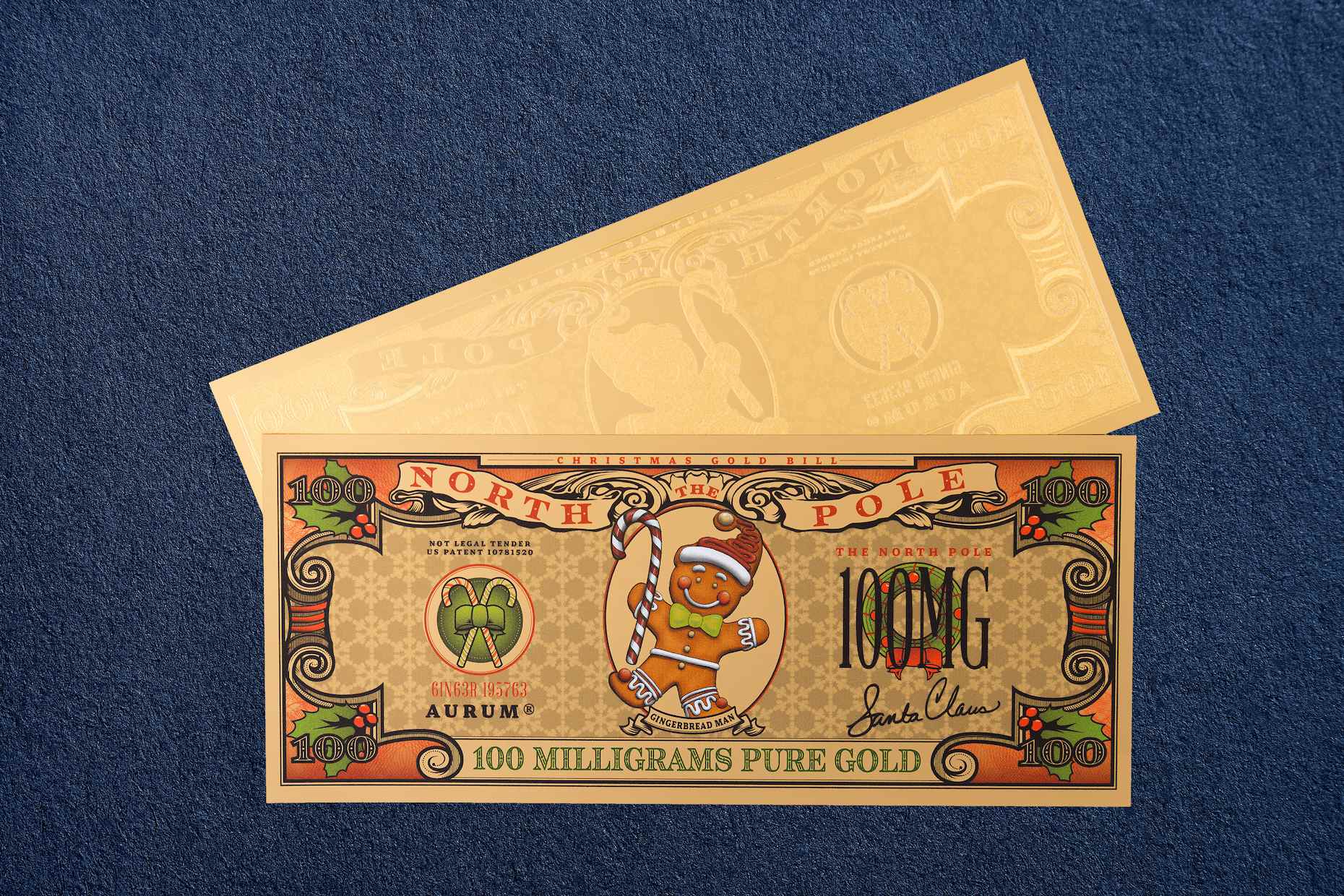New! Gingerbread Man Aurum® 24k Gold Bill