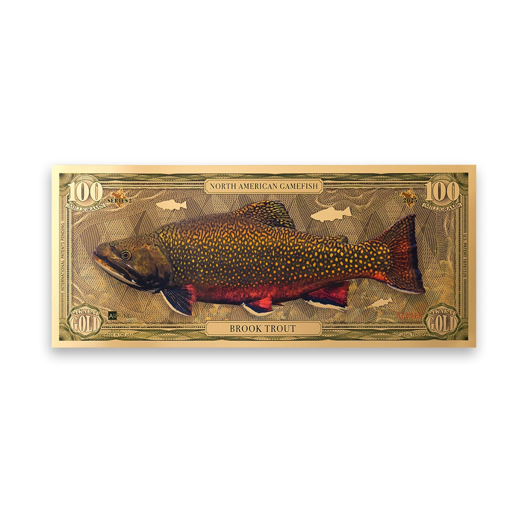 Brook Trout Aurum® 100mg 24k Gold Bill Series II
