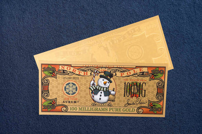 New! Snowman Aurum® 24k Gold Bill