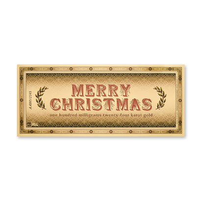 Merry Christmas Aurum® 24k Gold Bill