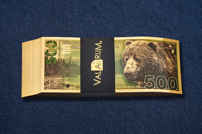 20 Stack of Brown Bear Aurum® 500mg (each) 24k Gold Bills 2024