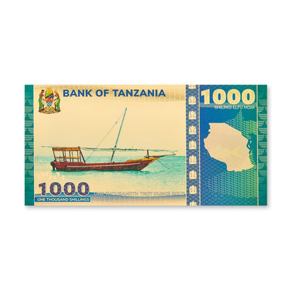 Tanzanian 1000 Shilling Lake Tanganyika Catfish Aurum® 24k Gold Bill