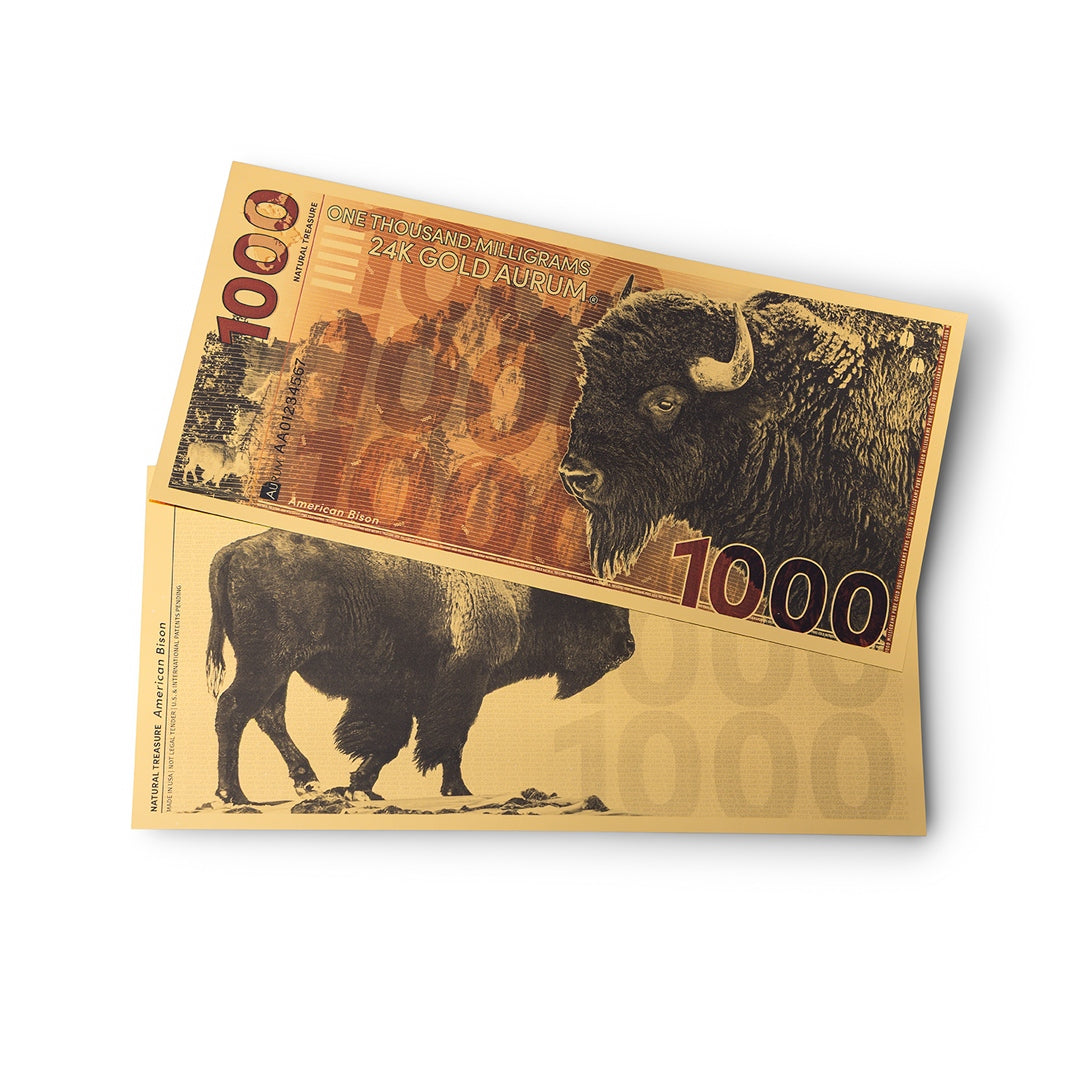 American Bison Aurum® 1000mg 24k Gold Bill