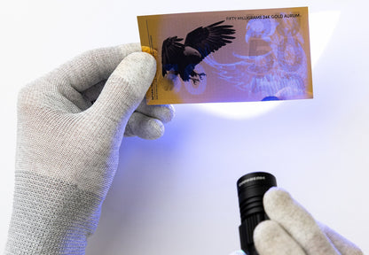 New! Bald Eagle Aurum® 50mg 24k Gold Bill 2025