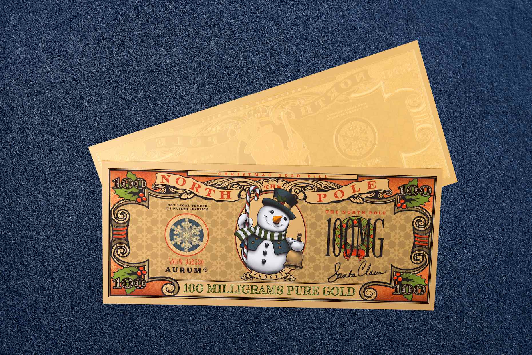 New! Snowman Aurum® 24k Gold Bill